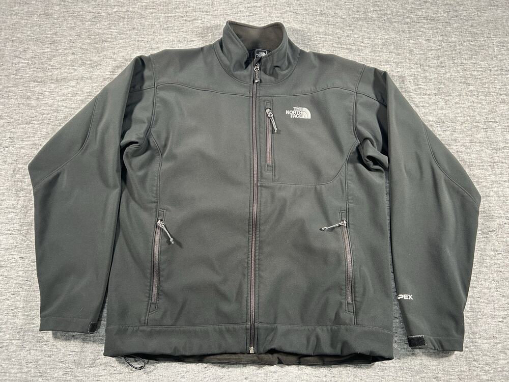 The North Face Apex Bionic Soft Shell Jacket Mens Large Black Zip-Up Outerwear